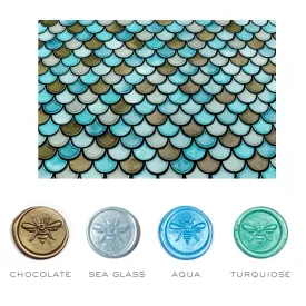 Mermaid Stamp & Ocean Colorway Sealing Wax Set