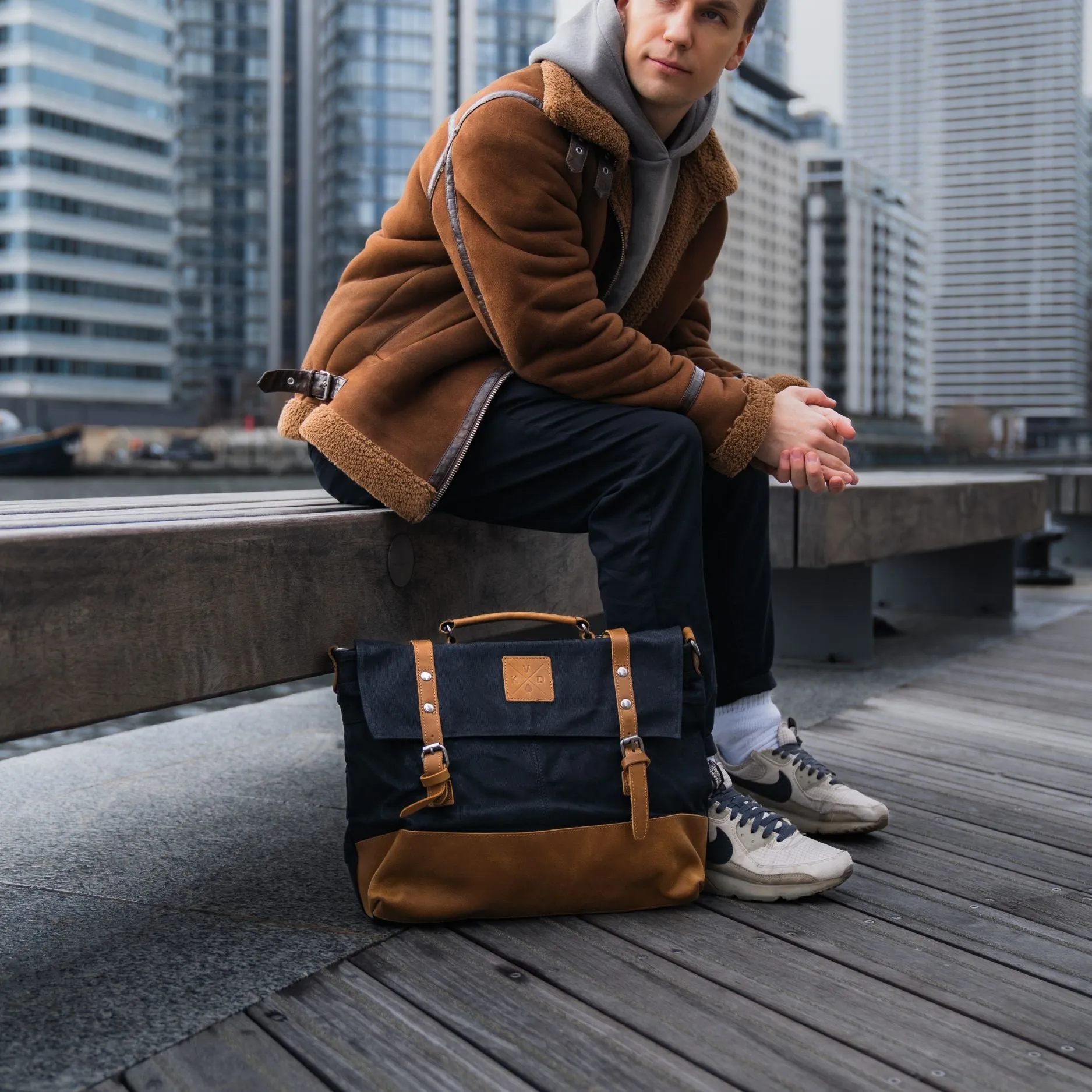 Mersey - Waxed Canvas Messenger Bag