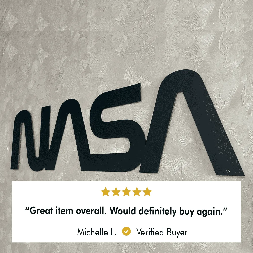 Metal NASA Sign Wall Art