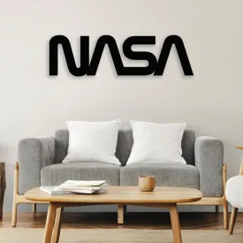 Metal NASA Sign Wall Art