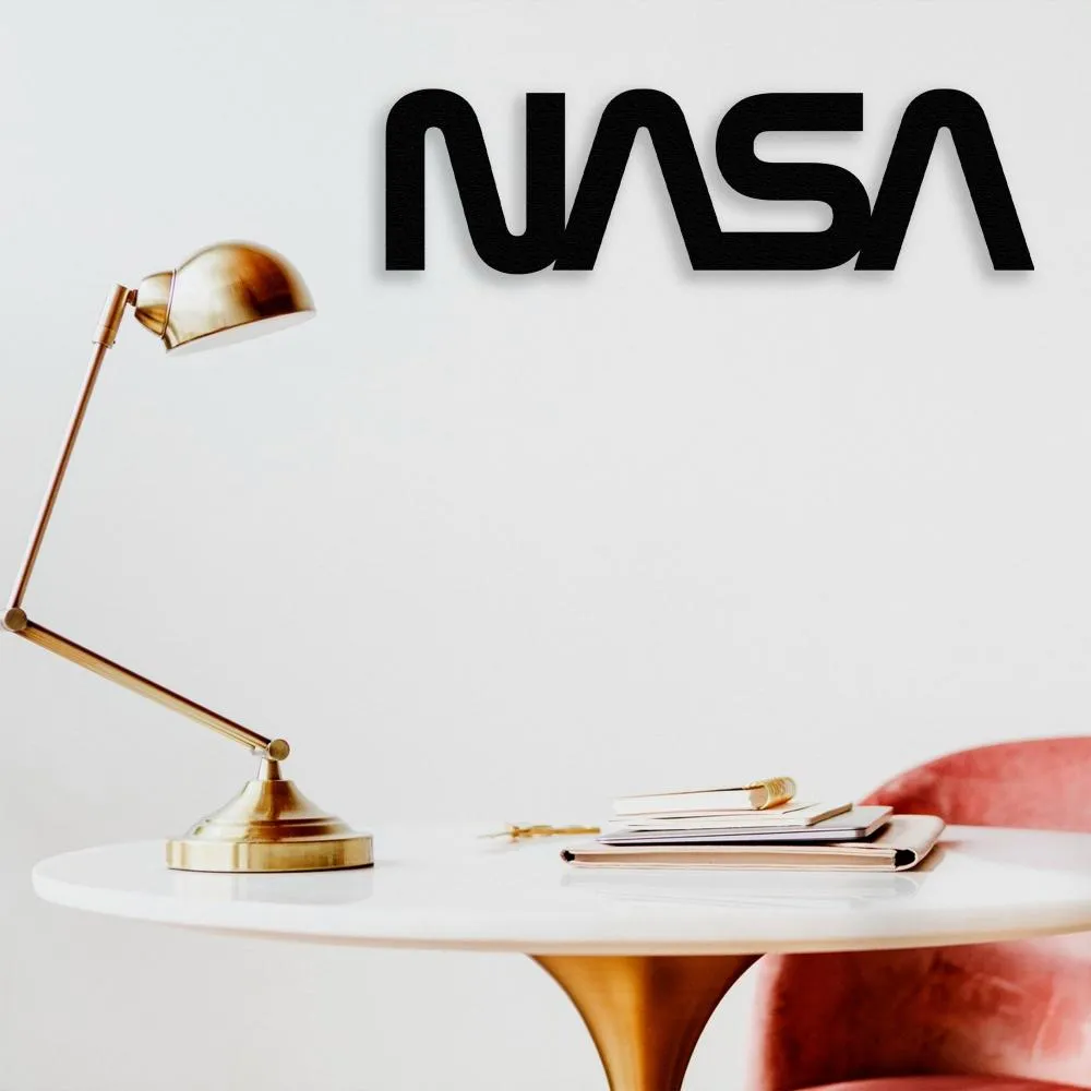 Metal NASA Sign Wall Art