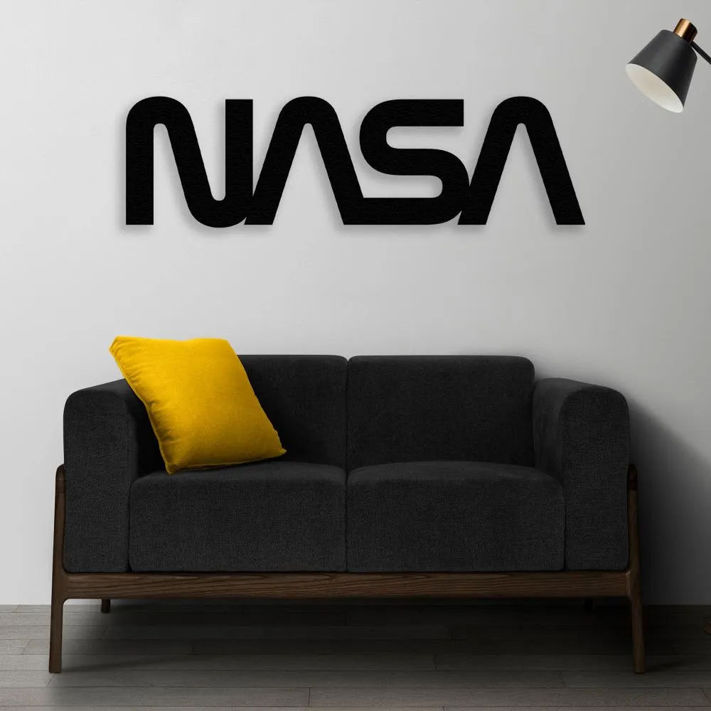 Metal NASA Sign Wall Art