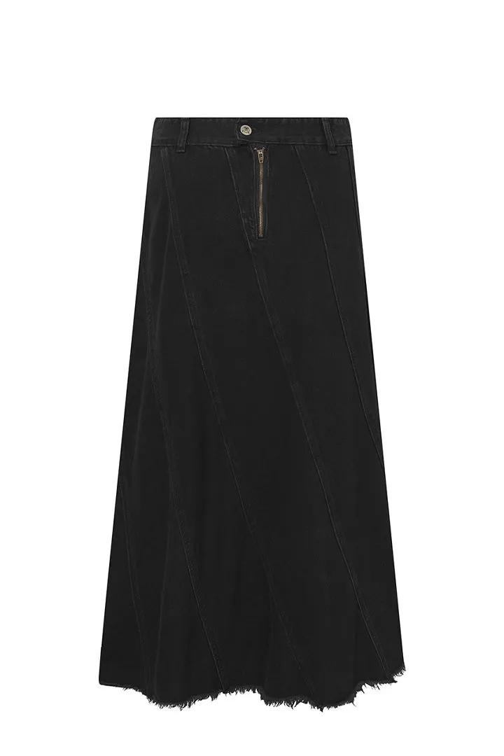 Mette Denim Skirt - Black