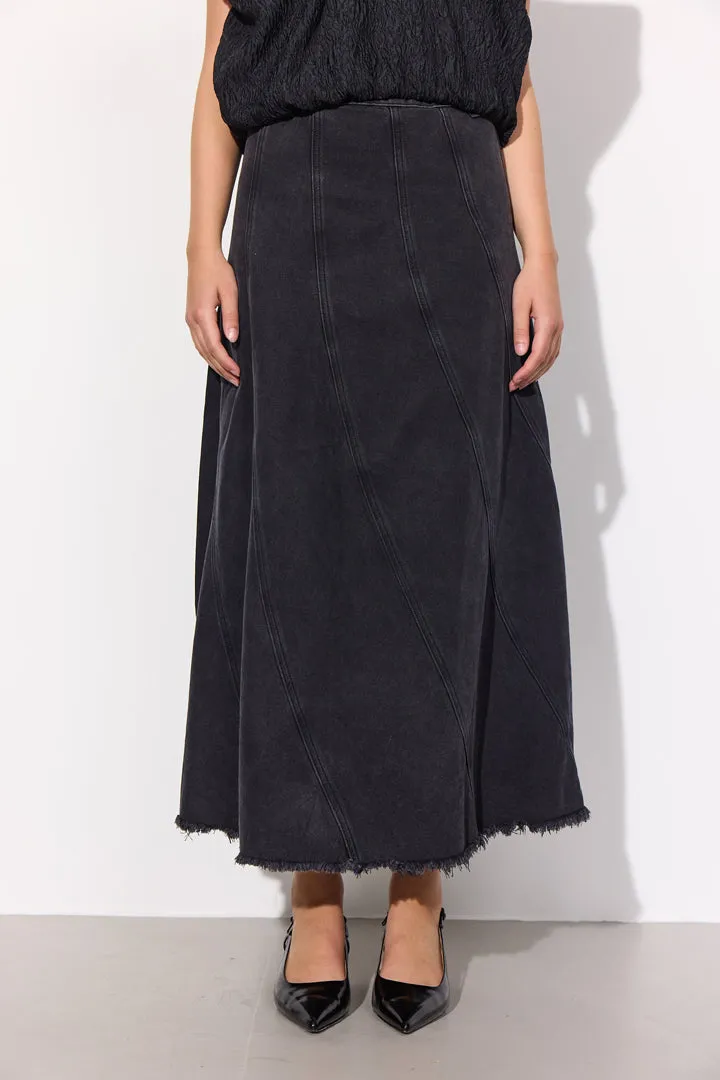 Mette Denim Skirt - Black