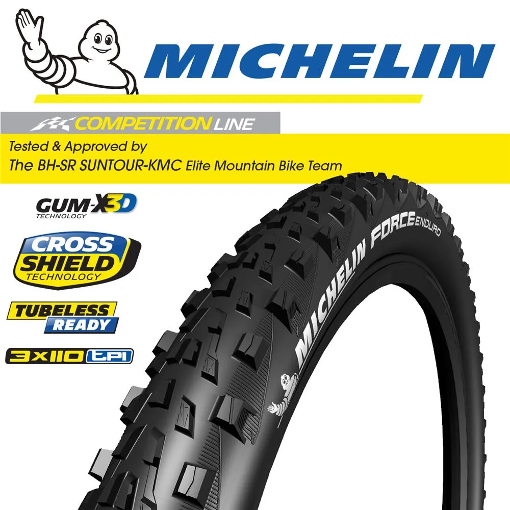 Michelin Force XC 27.5x2.25 TR Foldable Tyre Black