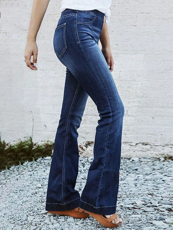 Mid Waisted Slim Flare Jeans