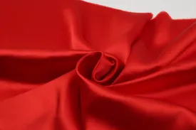 Mid-Weight Acetate Viscose Satin - Red