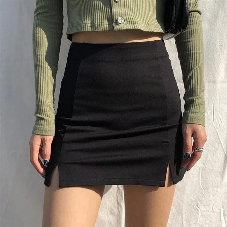 Midnight Magic High Waist Mini Skirt