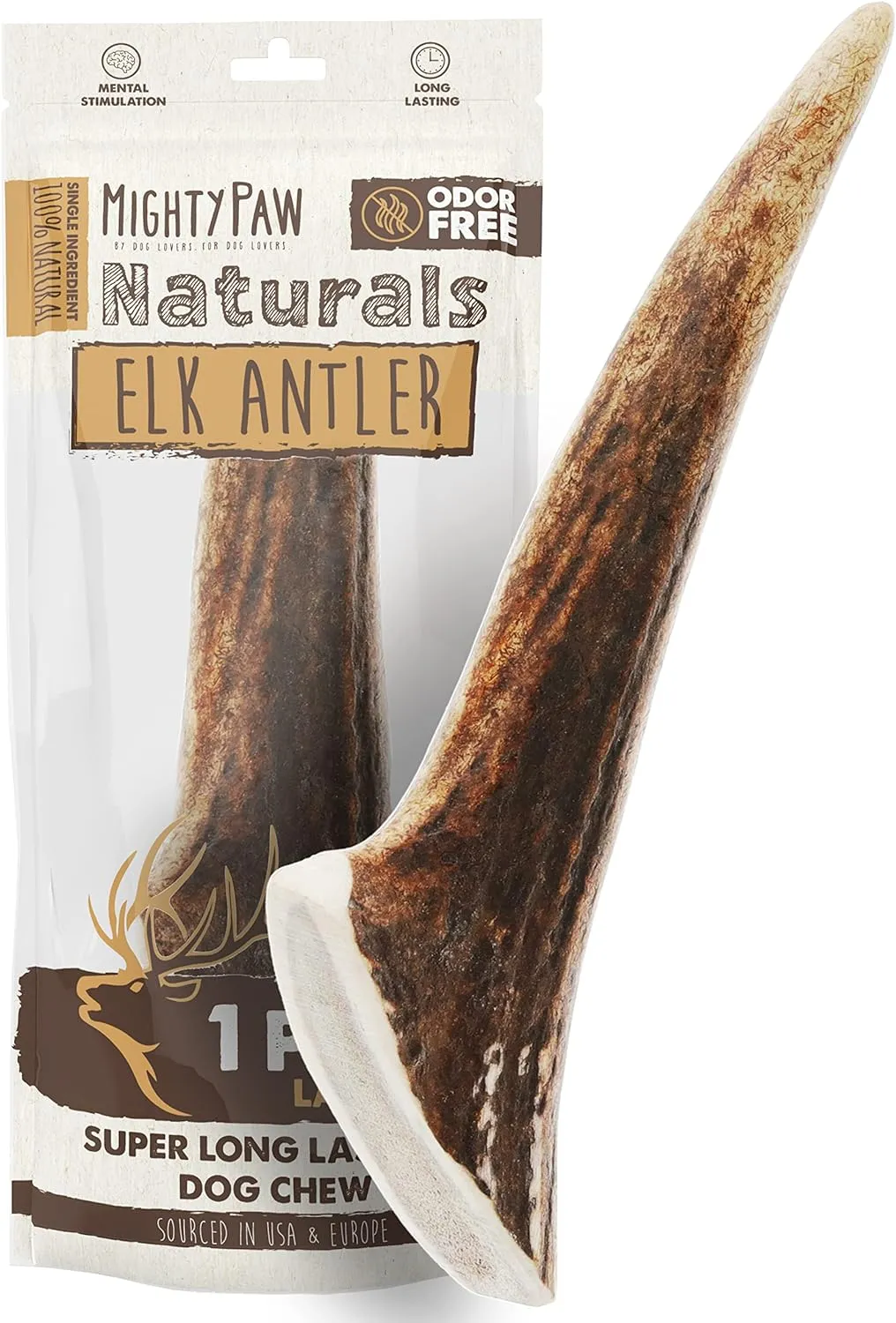 Mighty Paw Elk Antlers for Power Chewers