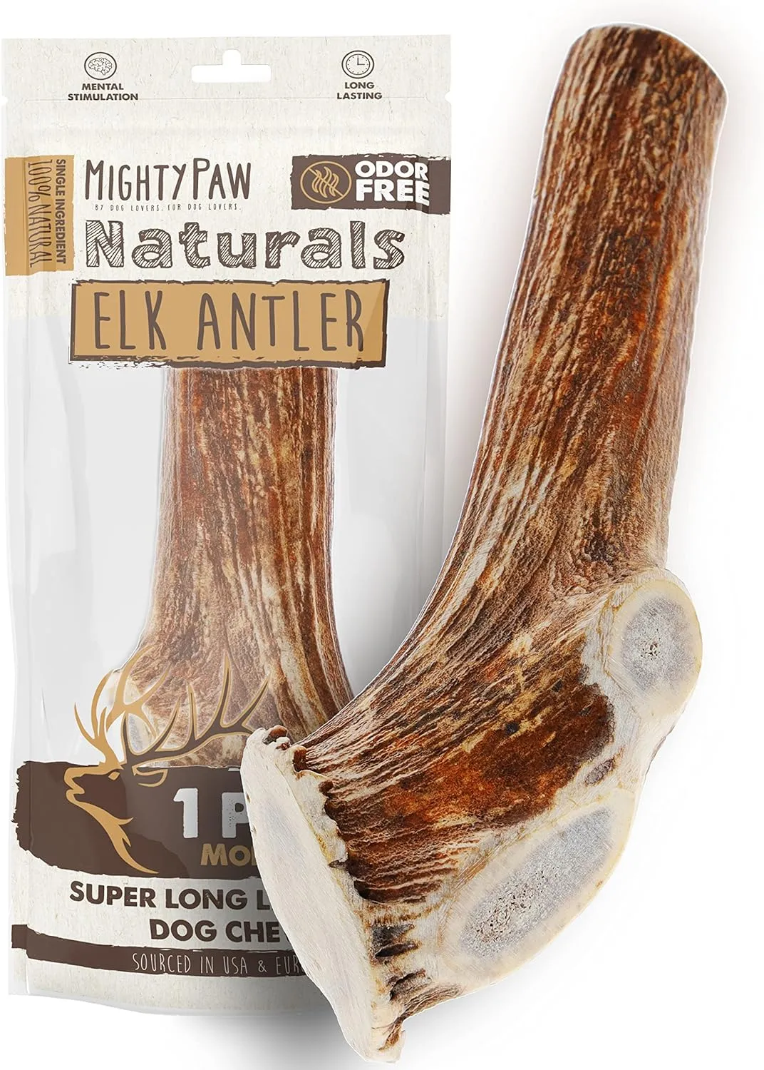 Mighty Paw Elk Antlers for Power Chewers