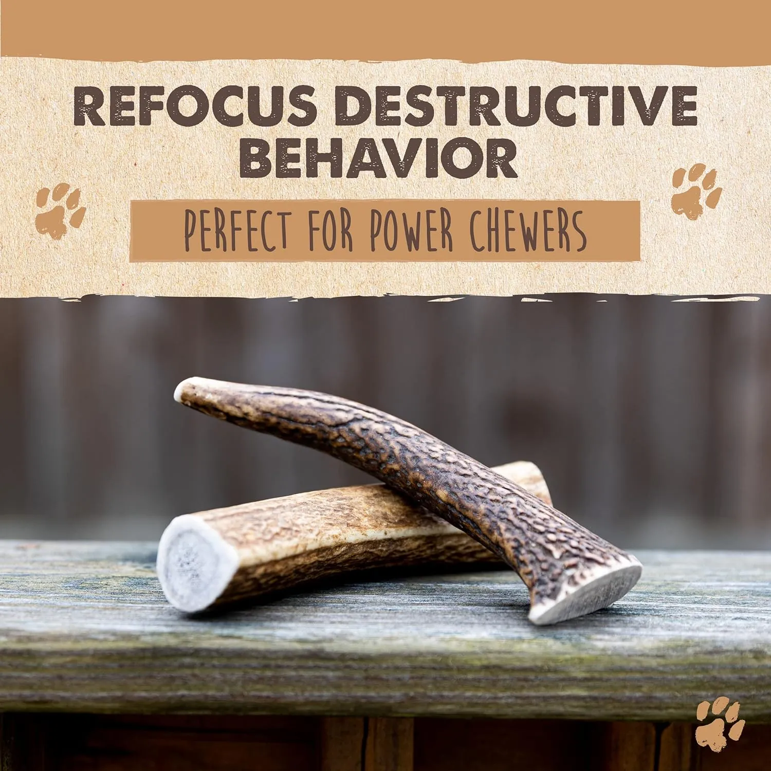 Mighty Paw Elk Antlers for Power Chewers