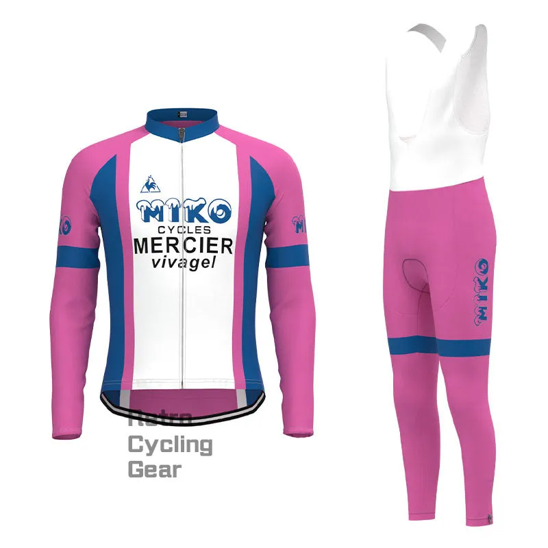 MIKO Purple Retro Long Sleeve Cycling Kit