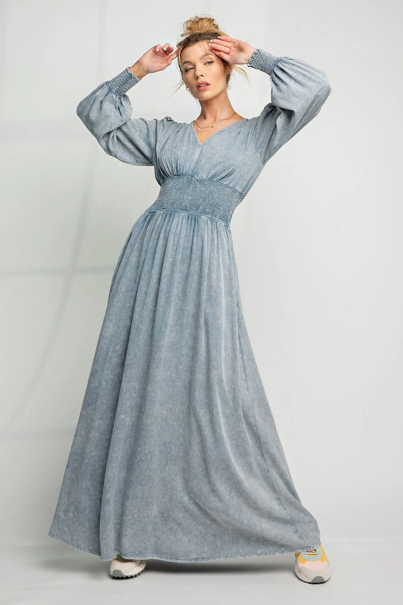 Mineral Washed Maxi Dress