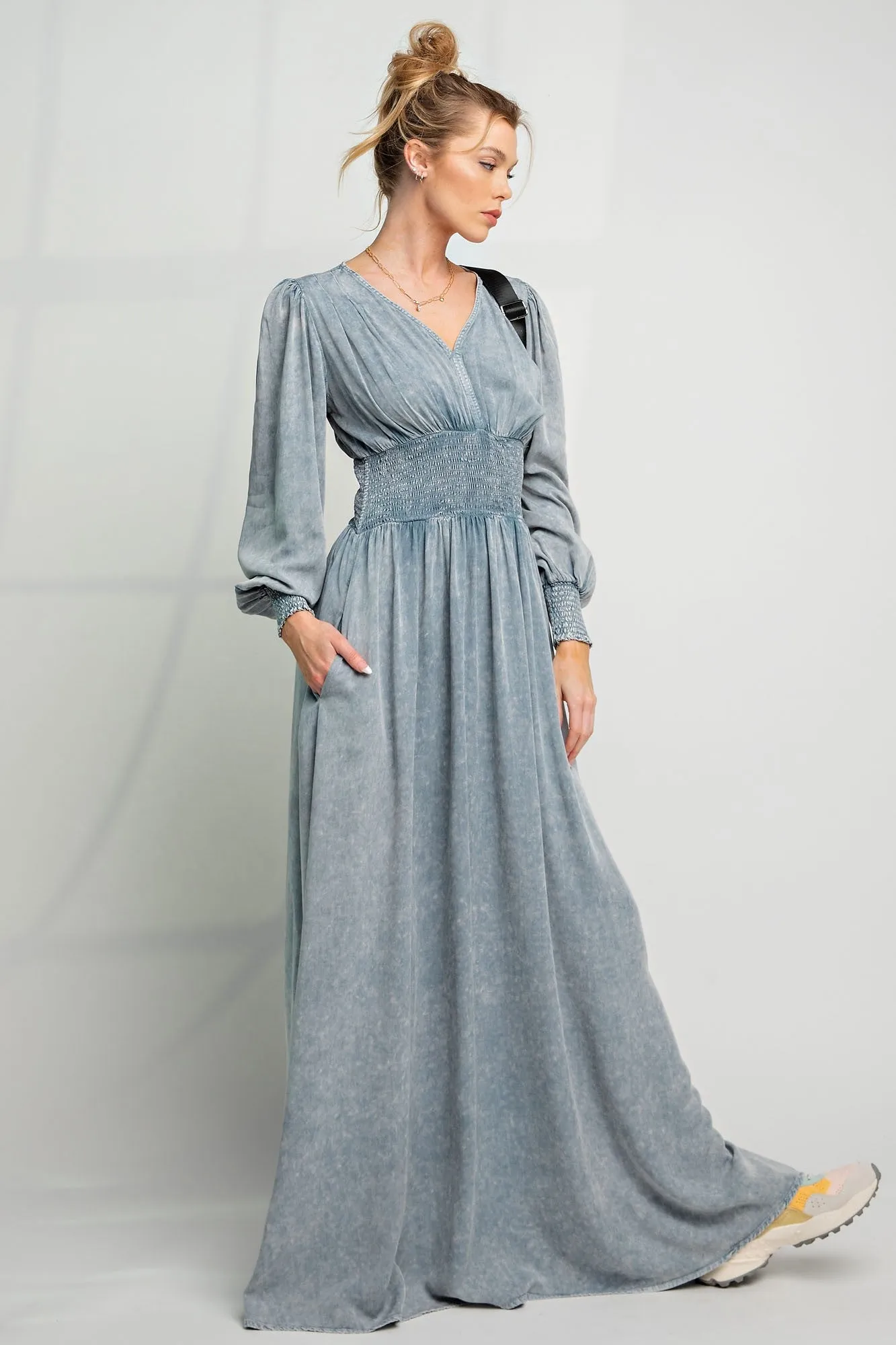 Mineral Washed Maxi Dress