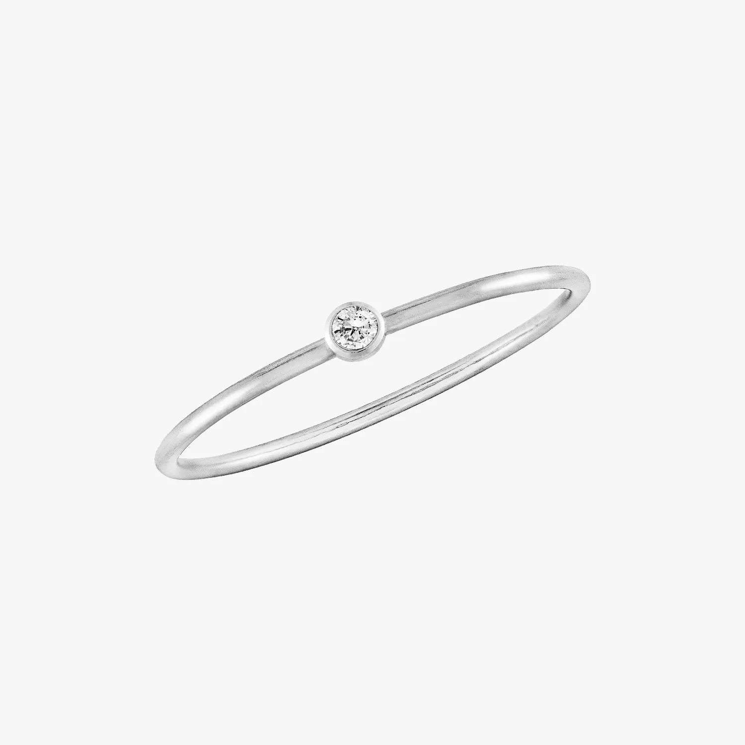 Mini Bezel Ring Silver