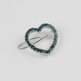 Mini Crystal Heart Hair Clip