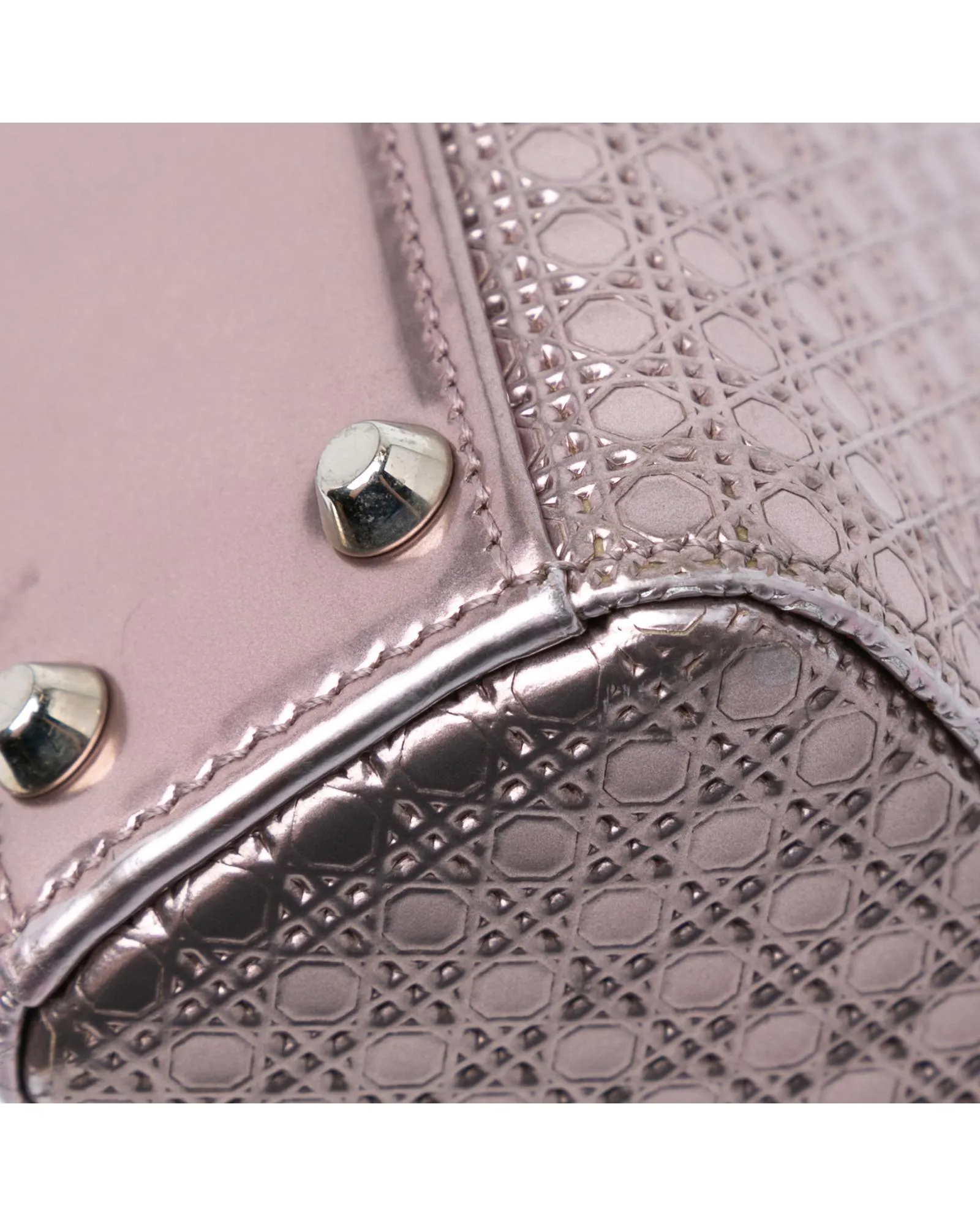 Mini Metallic Patent Microcannage Bag with Detachable Strap