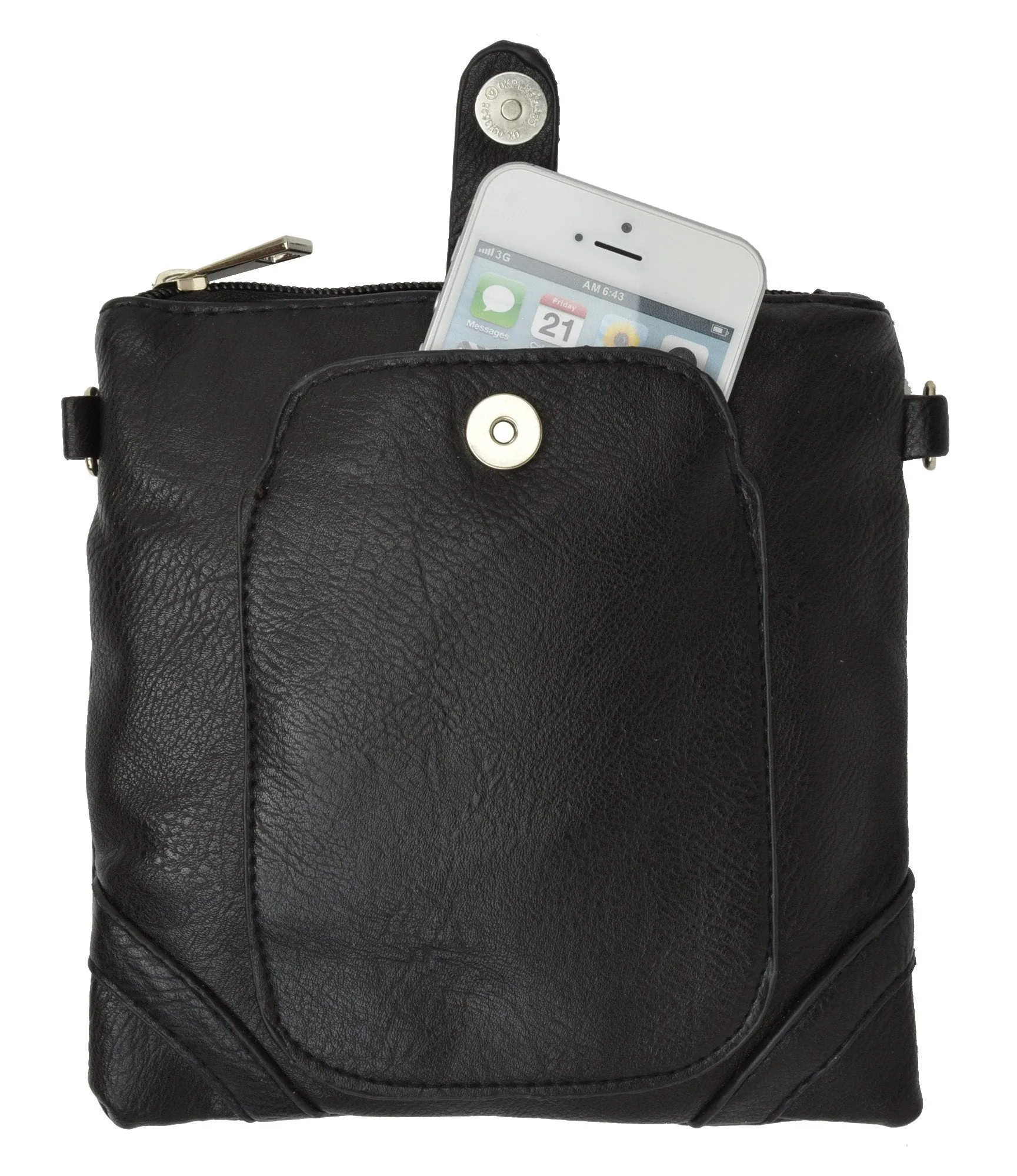 Mini Square Crossbody bag with Cell Phone Pouch 122 D 1122