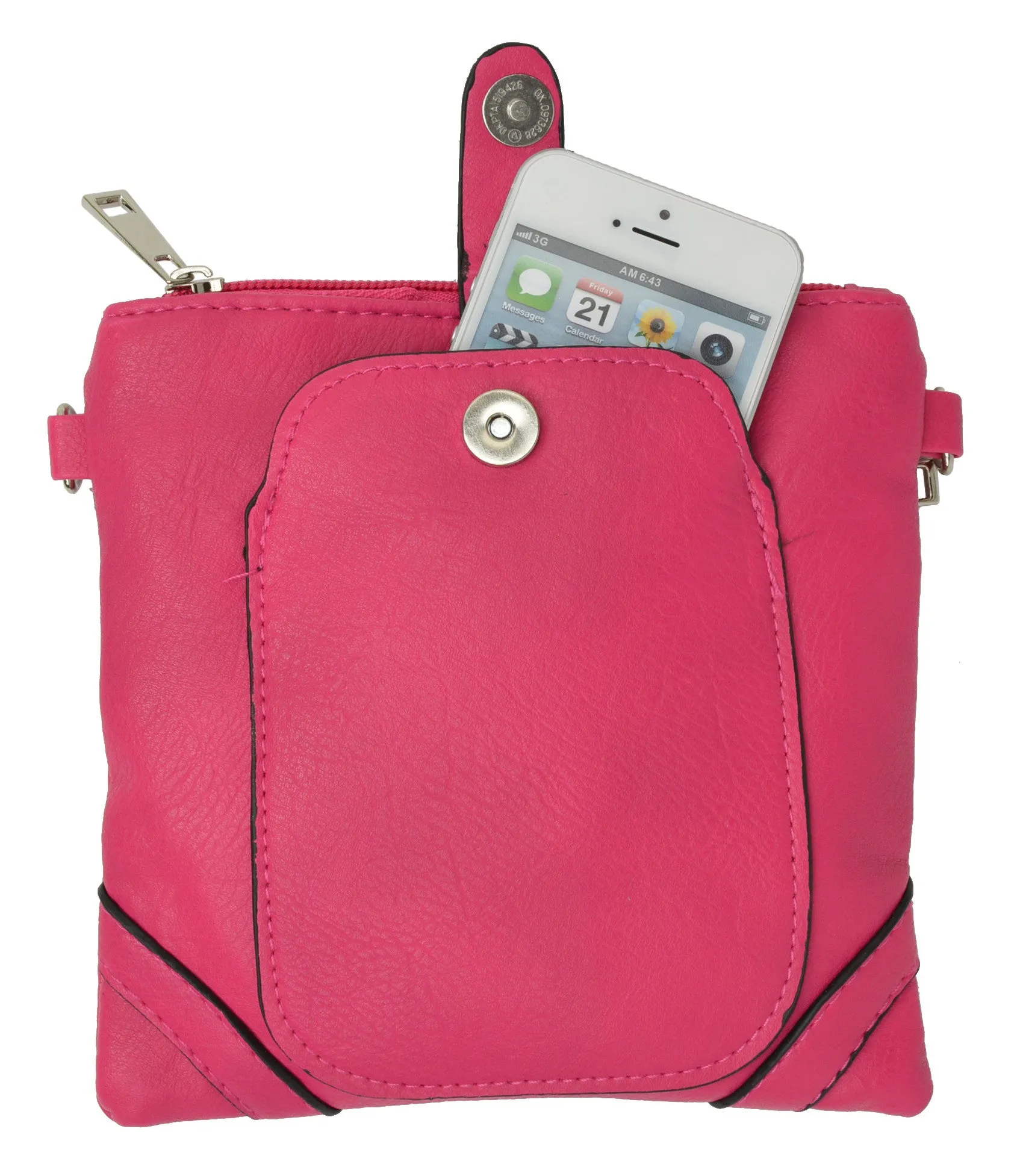 Mini Square Crossbody bag with Cell Phone Pouch 122 D 1122