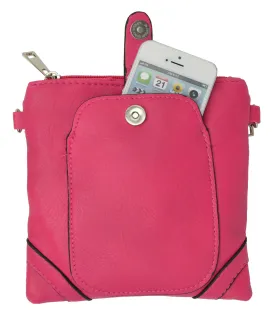 Mini Square Crossbody bag with Cell Phone Pouch 122 D 1122