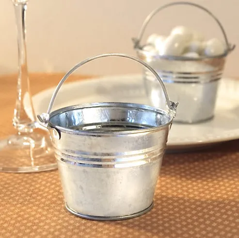 Miniature Galvanized Buckets