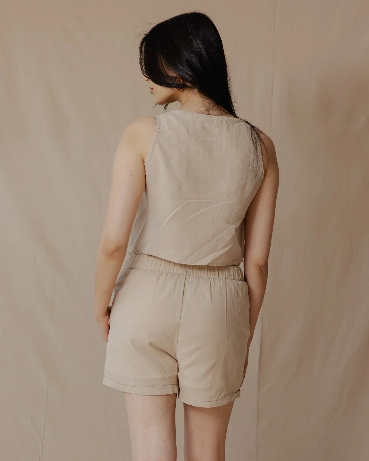 Minimal Linen Set Beige