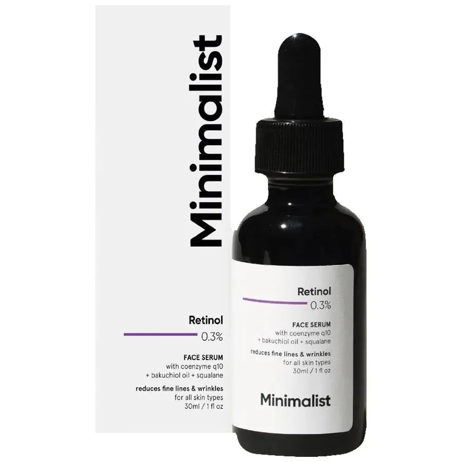 Minimalist Retinol 0.3% Face Serum Reduces Fine Lines & Wrinkles 30ml