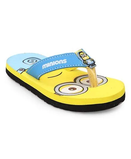 Minions Print Flip Flops - Yellow