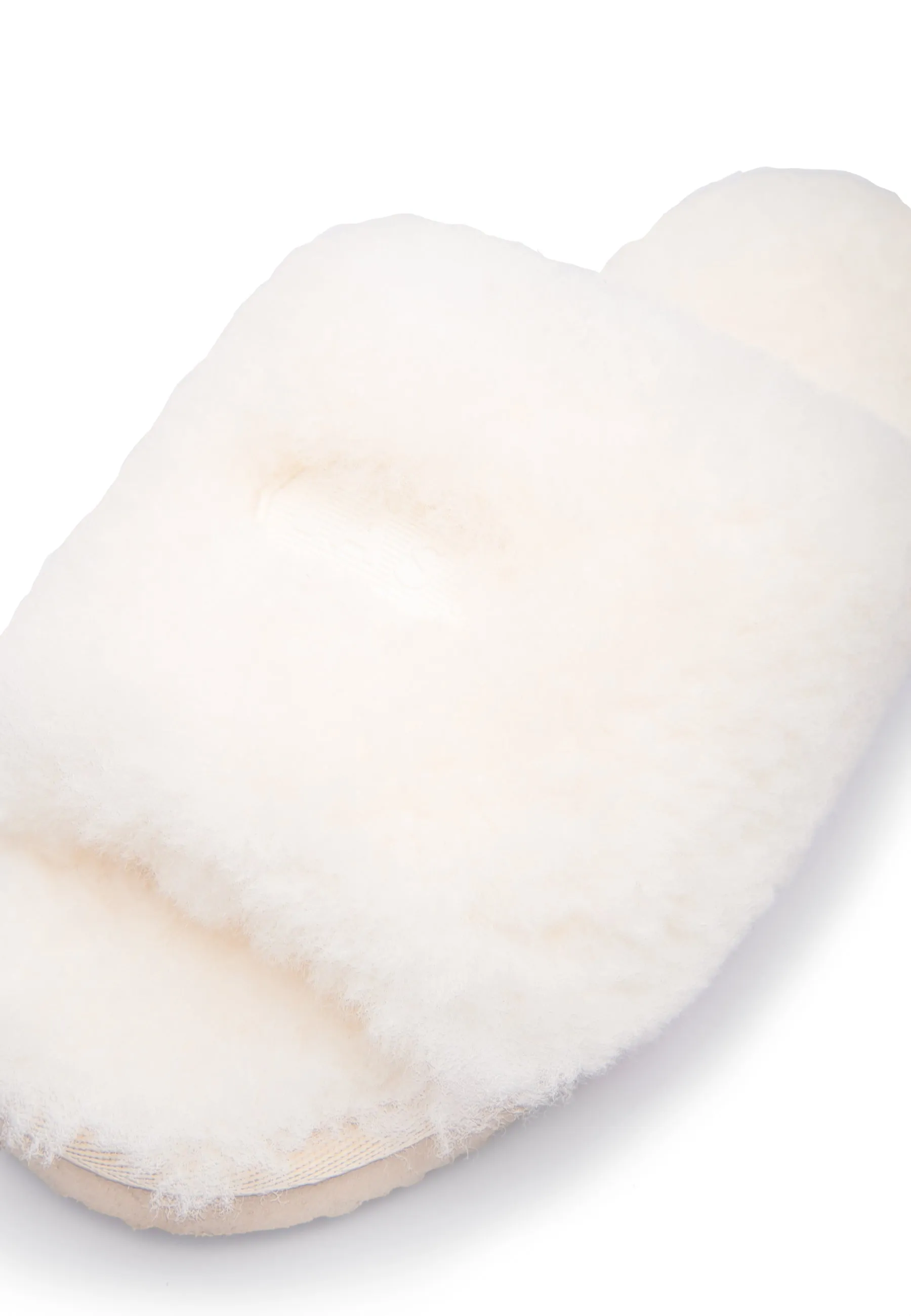 Miriam Off White Fur Slippers