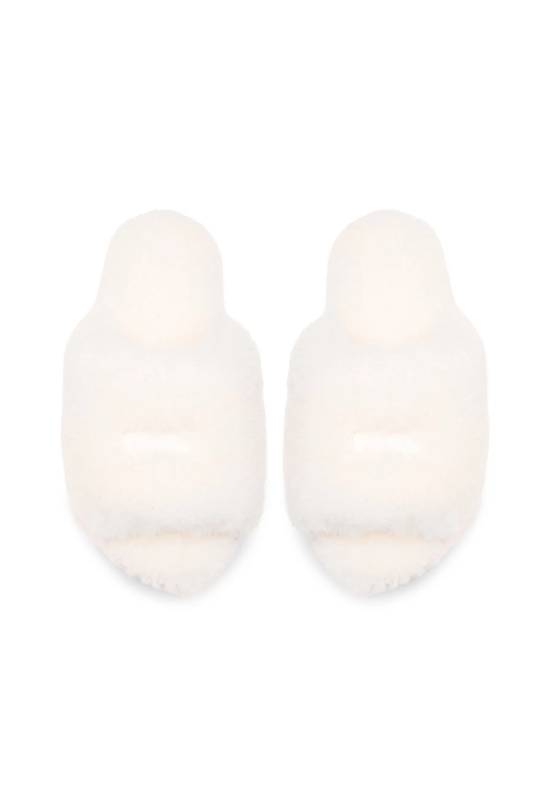 Miriam Off White Fur Slippers