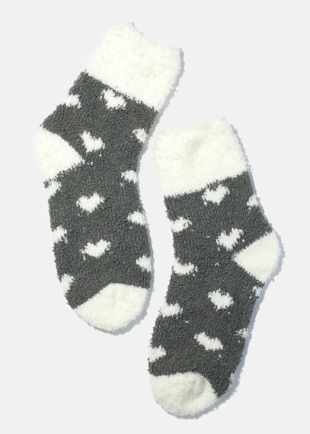 Miss A Fuzzy Socks - Hearts