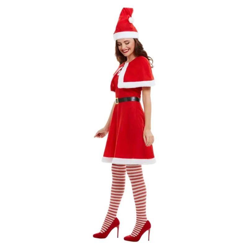 Miss Santa Dress with Cape Costume