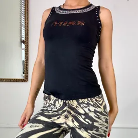 Miss Sixty black beaded tank top