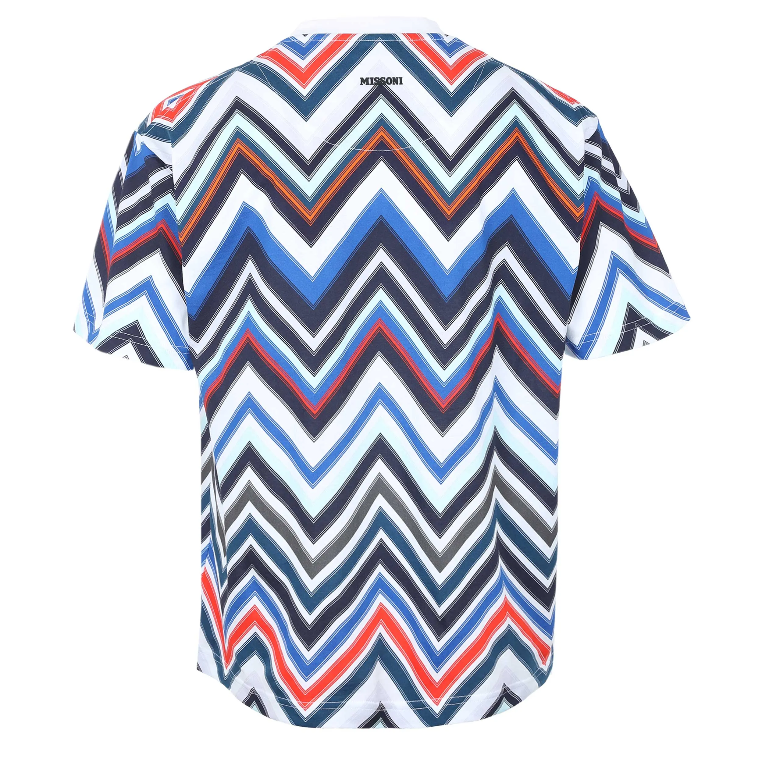 Missoni Zig Zag T-Shirt in Multi Red & Blue