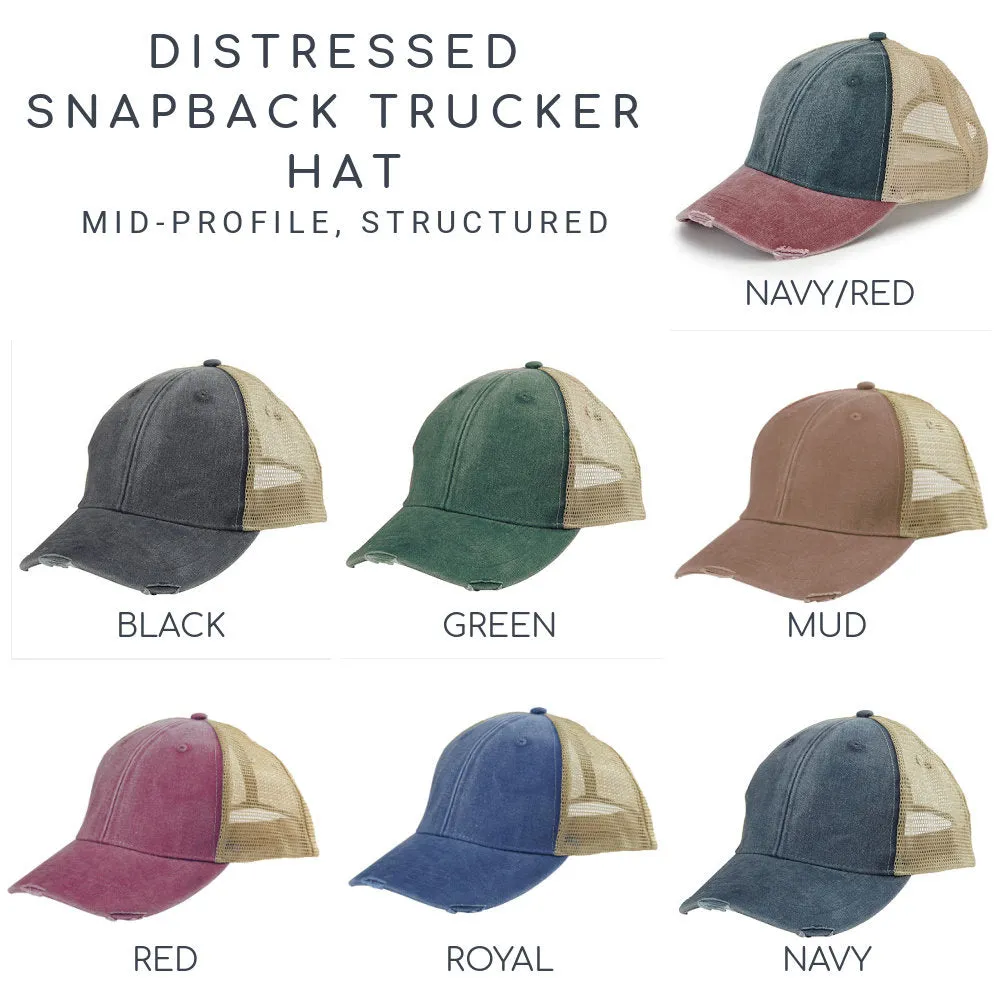 Missouri Hat | Distressed Snapback Trucker | state cap | many color choices