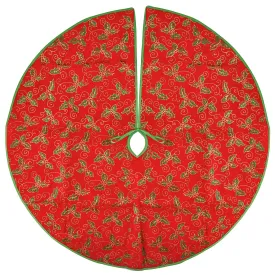 Mistletoe Glitter 80cm Tree Skirt Green & Red