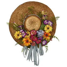 Mixed Flower Hat Wreath