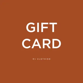 MJ Clothing Gift Card