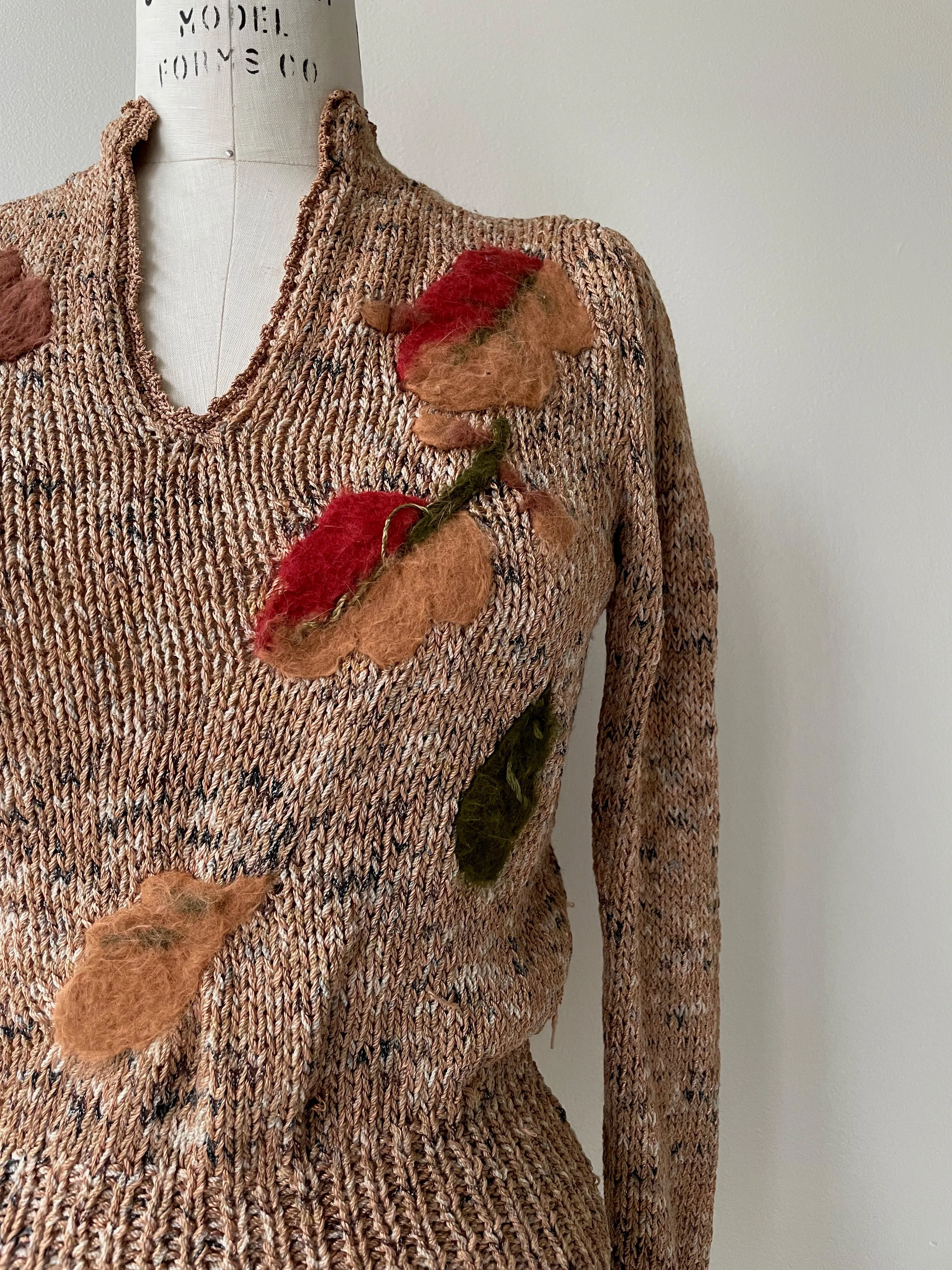 Mohair Leaf Silk Sweater