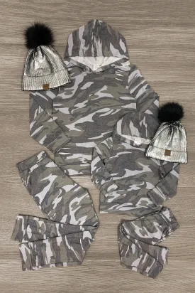 Mom & Me - Distressed Camo Lounge Hoodie Set