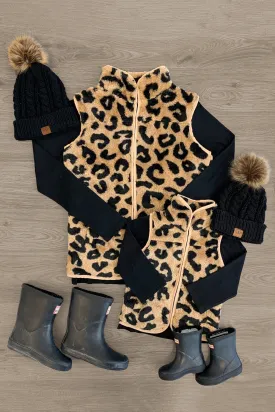 Mom & Me - Faux Fur Leopard Vest