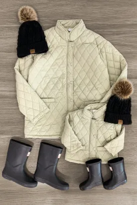 Mom & Me - Light Green Quilted Jacket