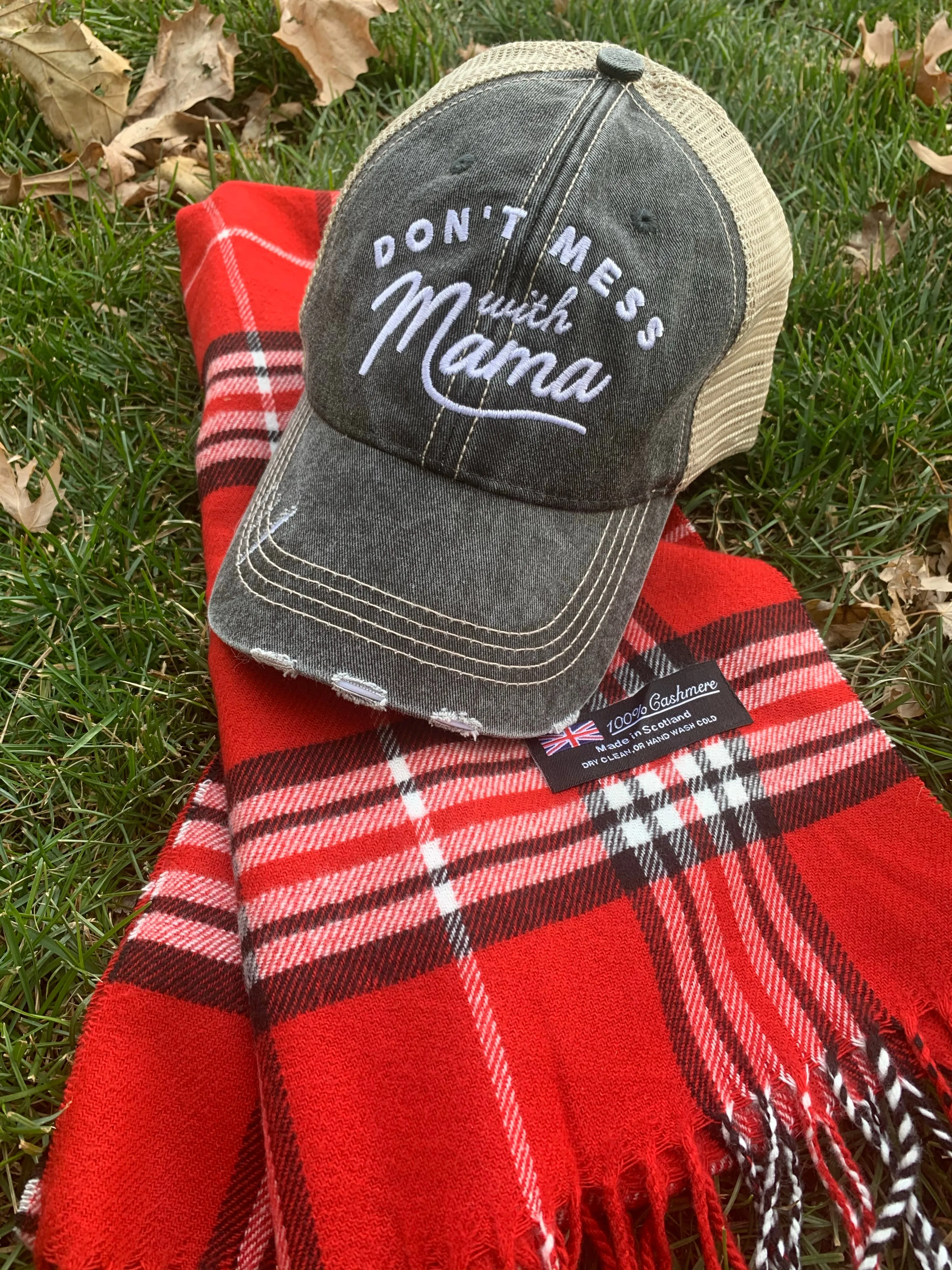 Mom hats! Dont mess with Mama | Embroidered distressed womens trucker cap | 4 colors!  Black • Wine • Light pink • Teal | Mama bear | Mommin ain’t easy | Tired as a mother