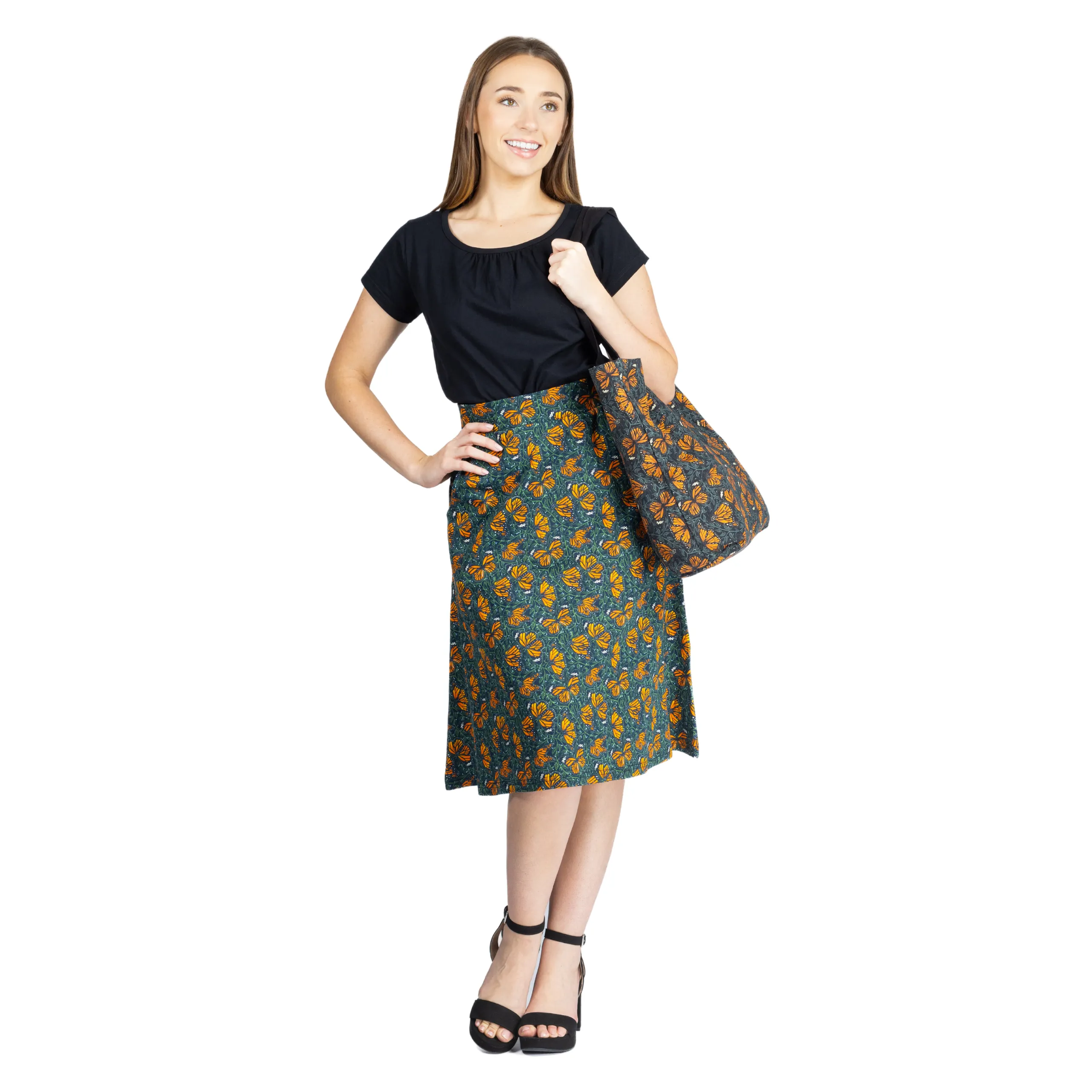 Monarch Butterflies A-Line Skirt