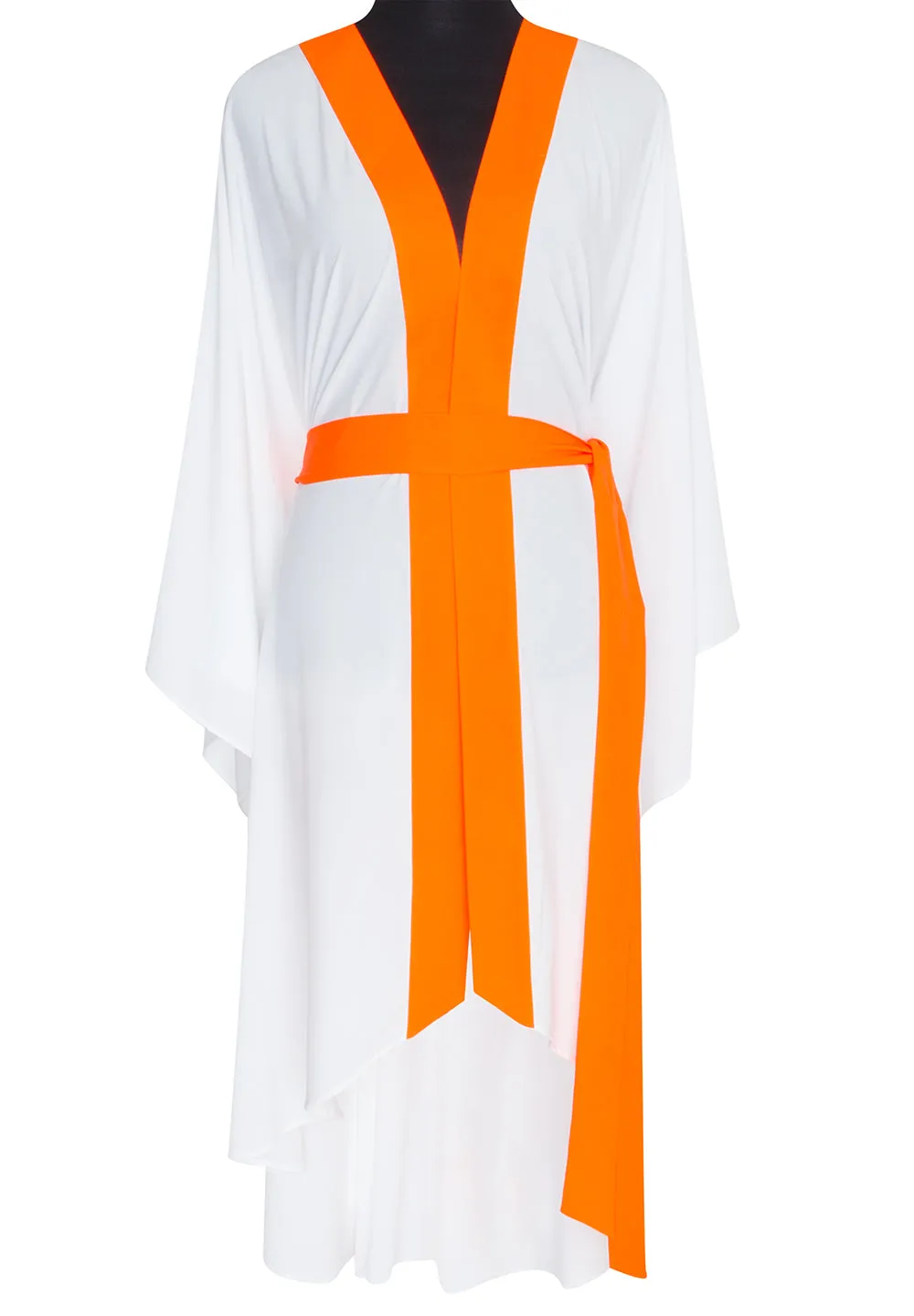 Monochrome - White Kimono (Neon Orange)