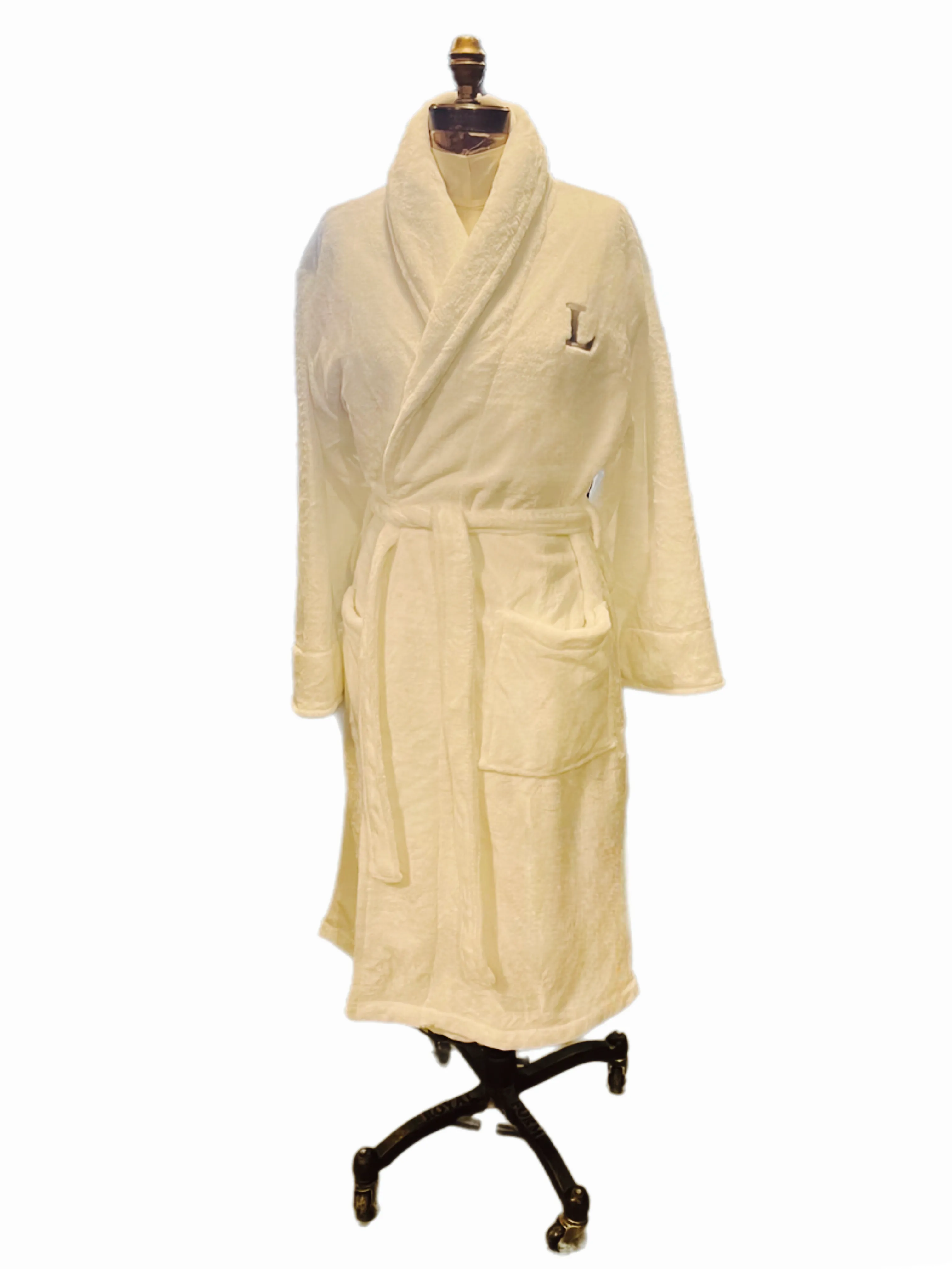 Monogram Unisex Robe in plush or waffle