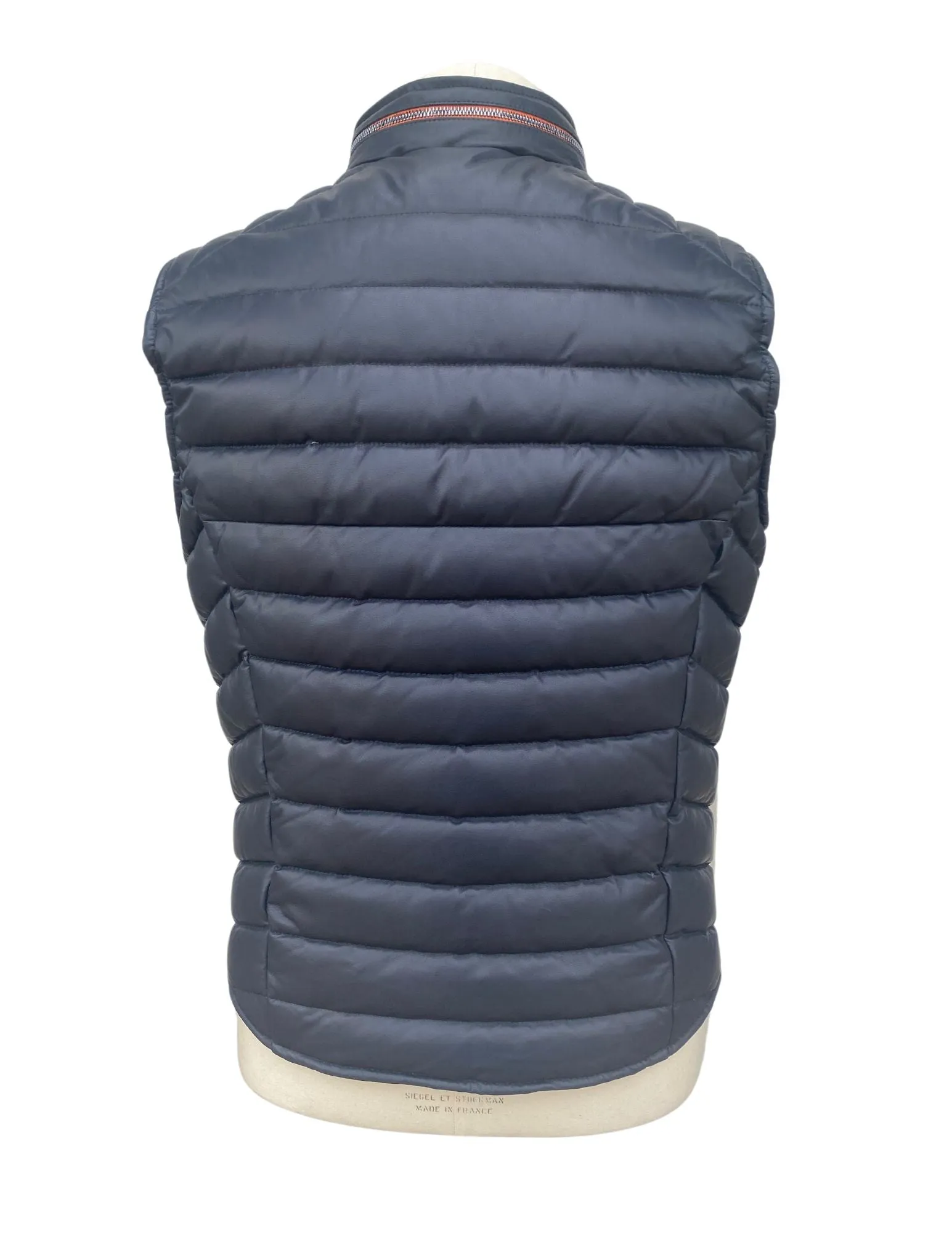 Monoposto Leather Vest | Navy