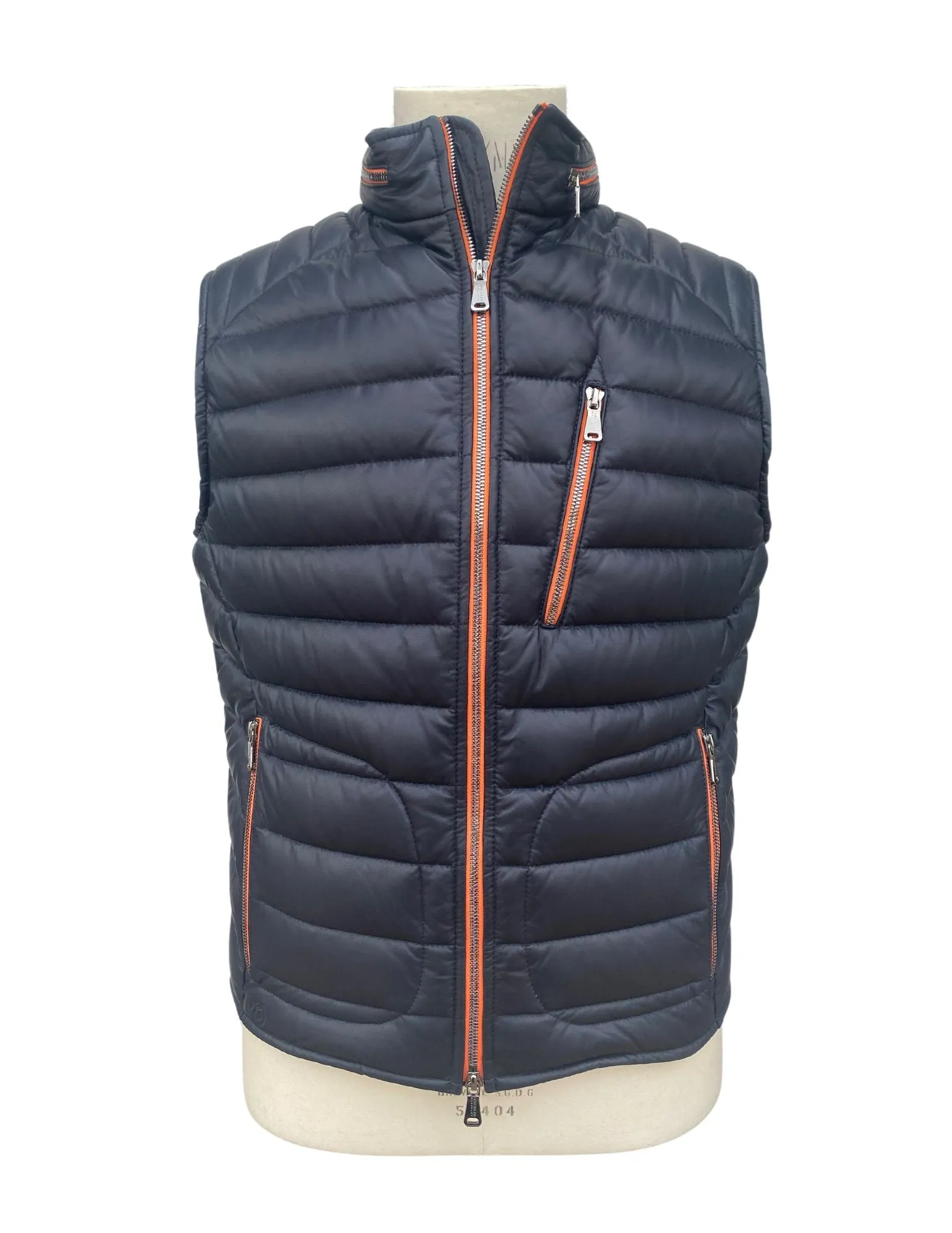 Monoposto Leather Vest | Navy