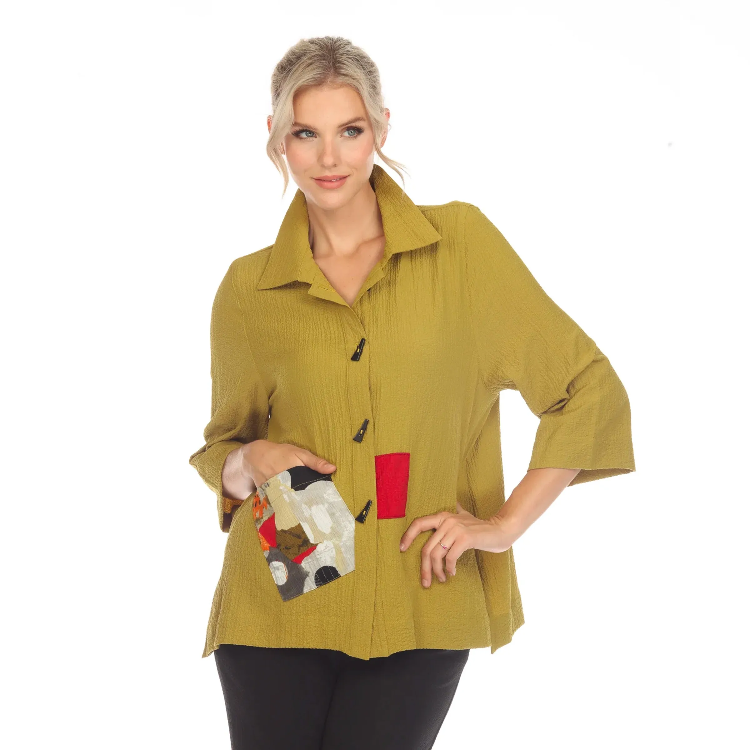 Moonlight Patch Pocket Shirt in Kiwi Multi - 3542-KW