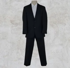 Moss Bros Men’s Black Tailored Fit Dress Suit Size S